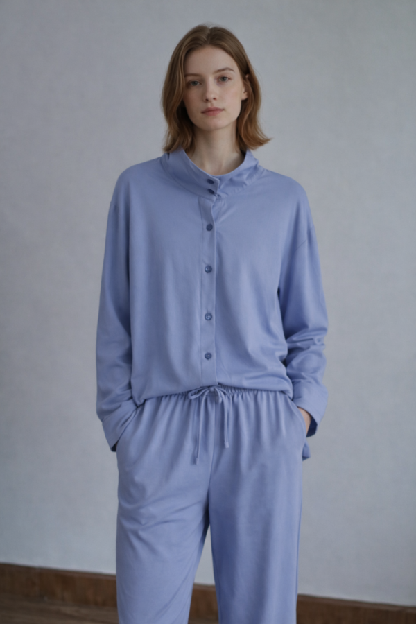 Soft Blue Pajamas Set
