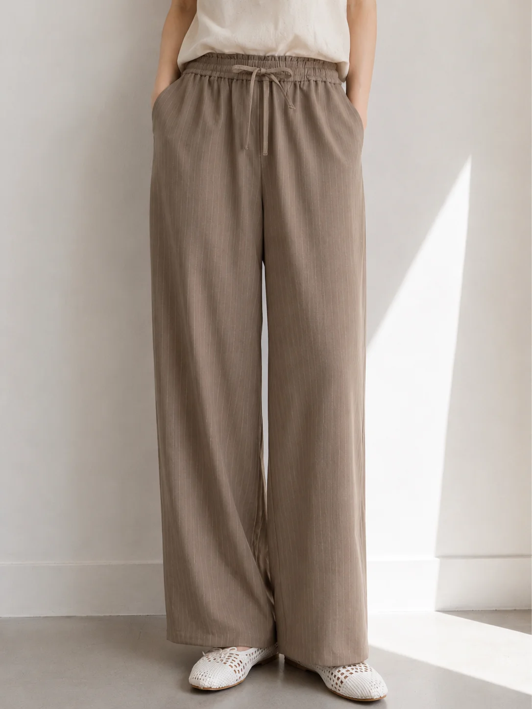 Stripe Wide Leg Pants - Image 4