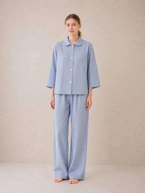 Blue Stripe Pajama Set