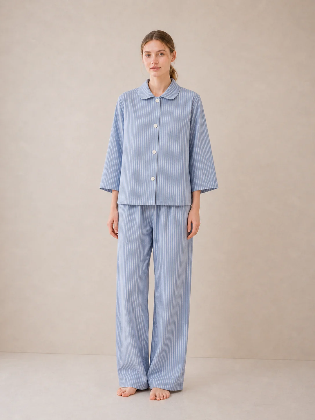 Blue Stripe Pajama Set