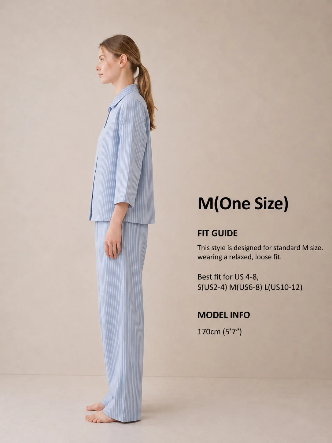 Blue Stripe Pajama Set - Image 3