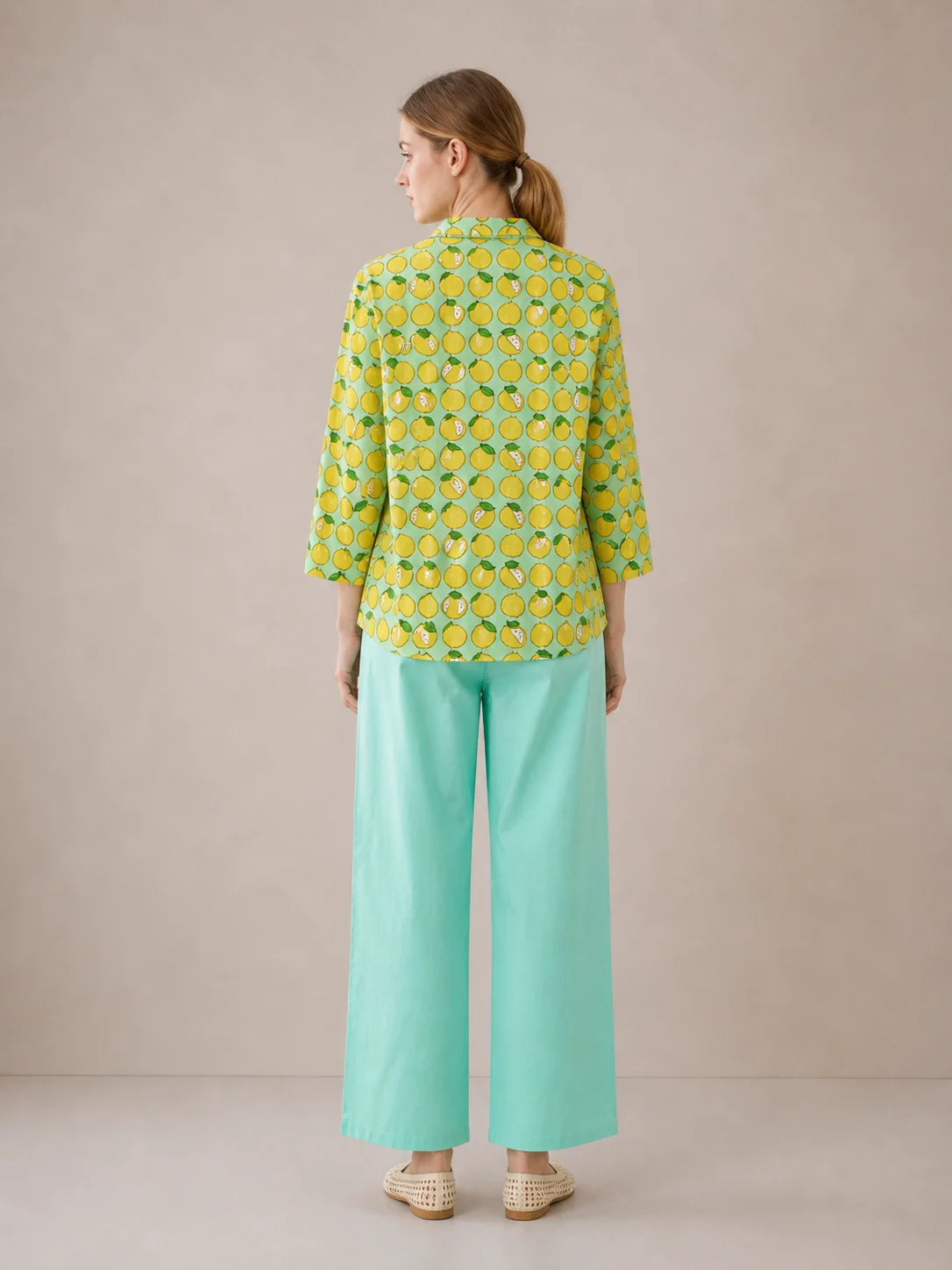 Lemon Cotton Pajamas Set - Image 8