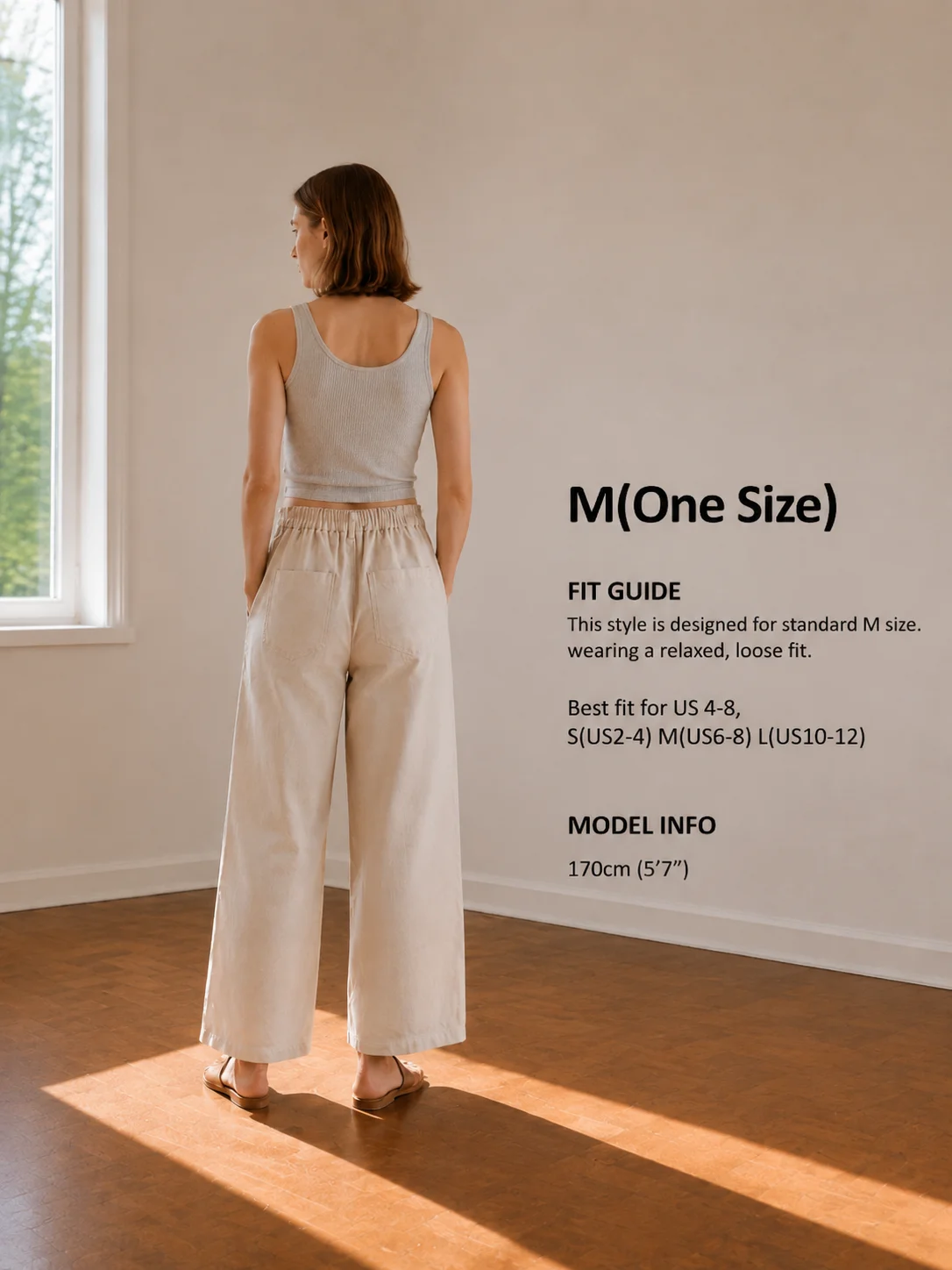 Wide Fit Cotton Pants - Image 3
