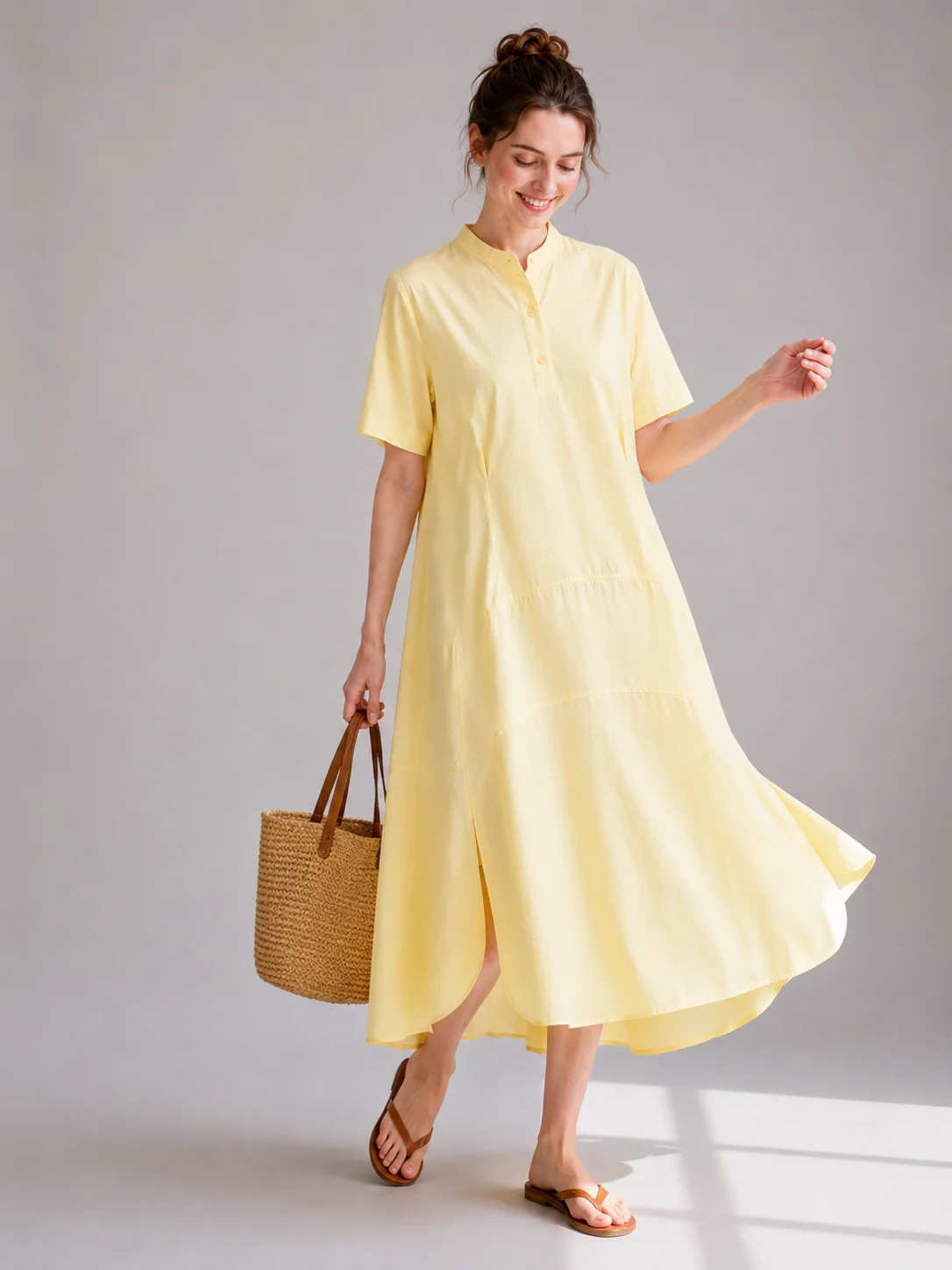 Washed Cotton Dress - Image 3