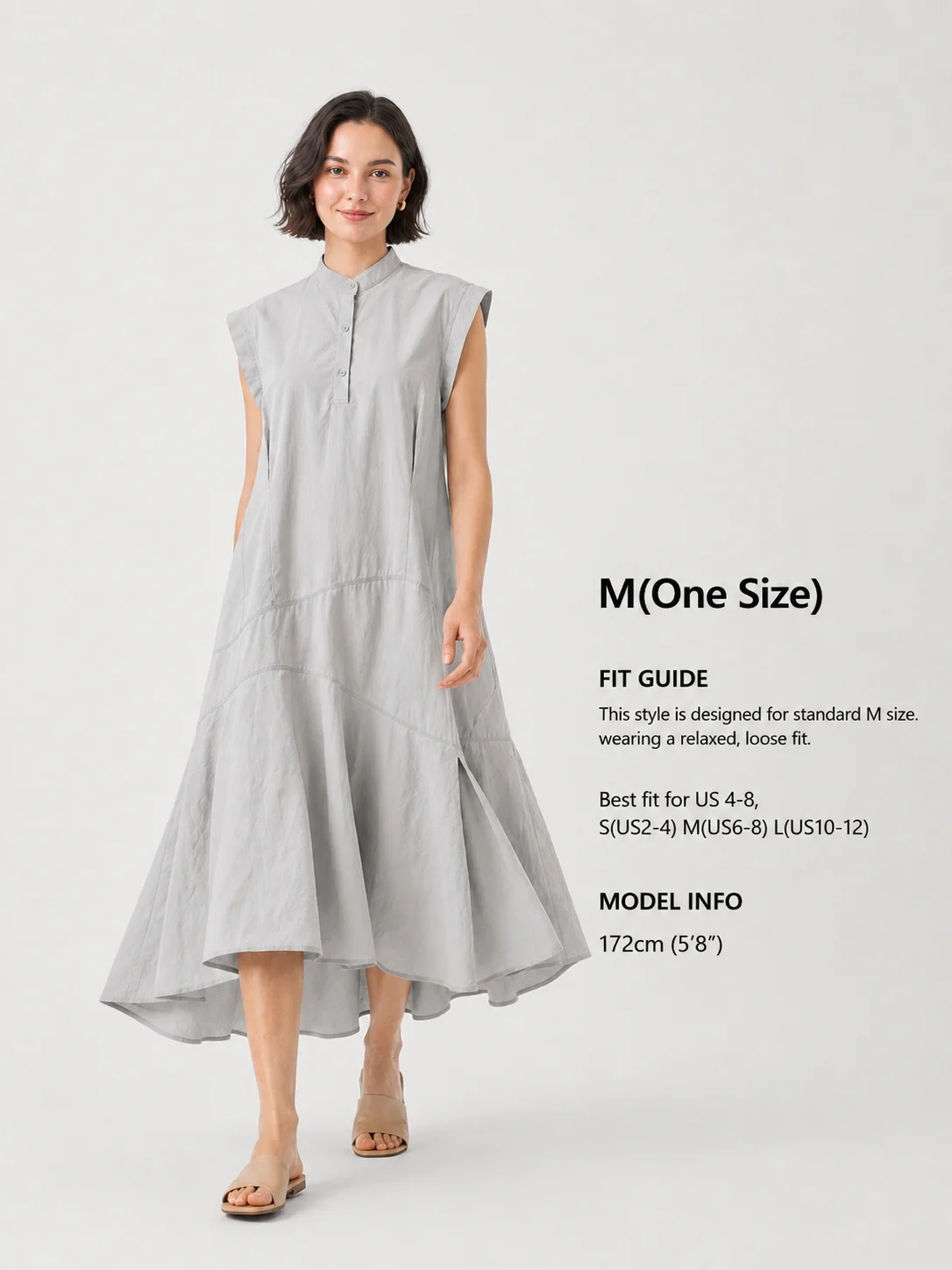Sleeveless Cotton Dress - Image 5