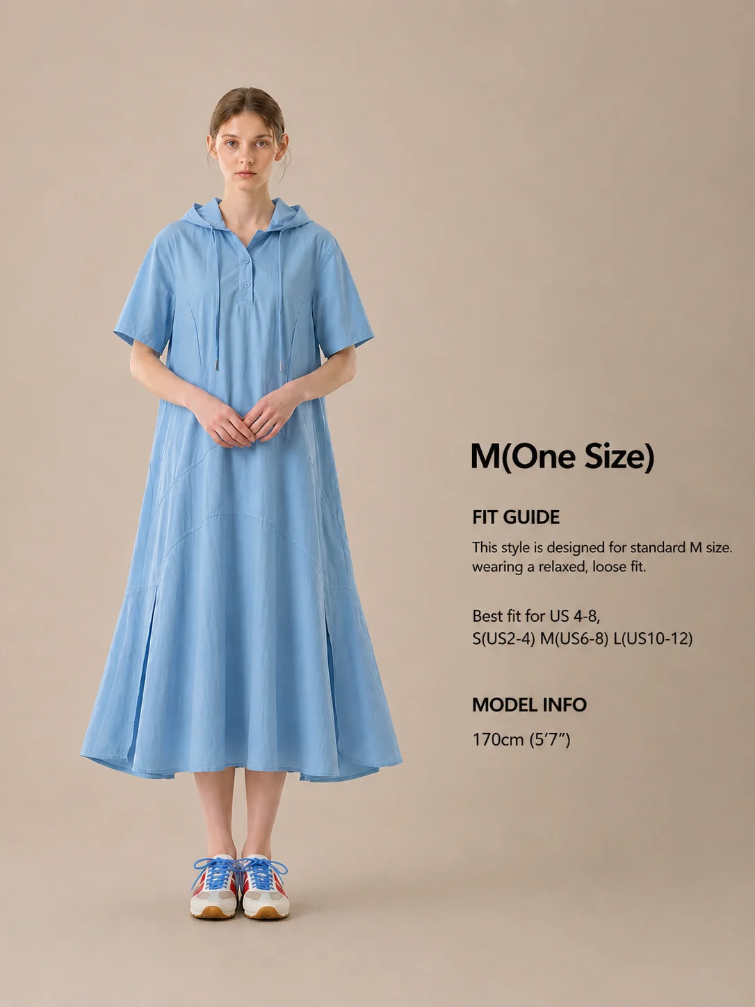 Hooded Short Sleeve Dress - Image 5