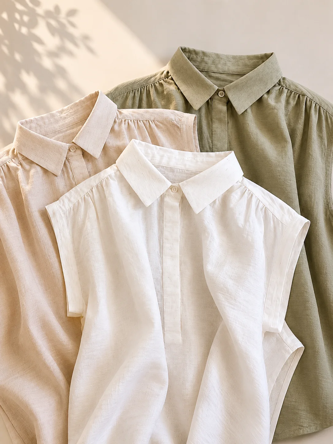 Sleeveless Linen Blouse - Image 9