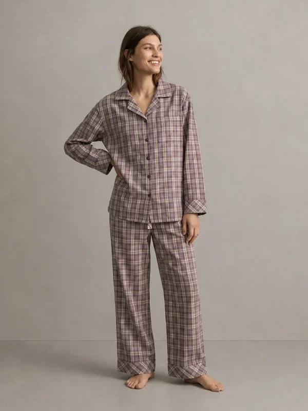 Soft Plaid Pajama Set