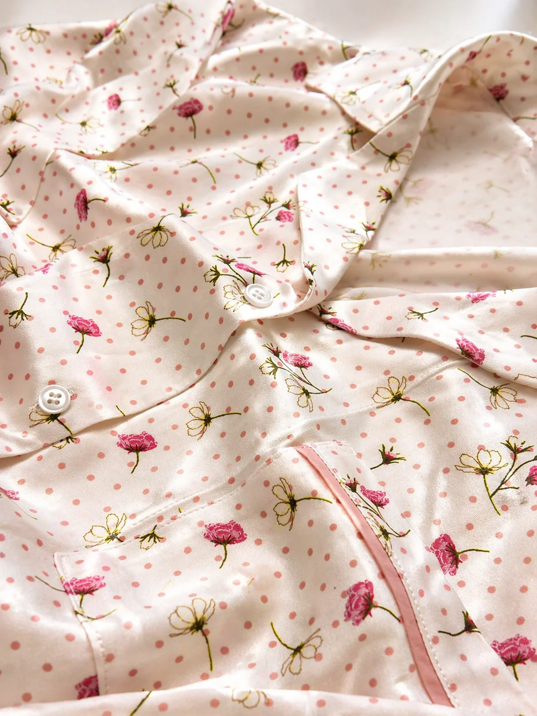 Floral Silky Pajama Set - Image 7