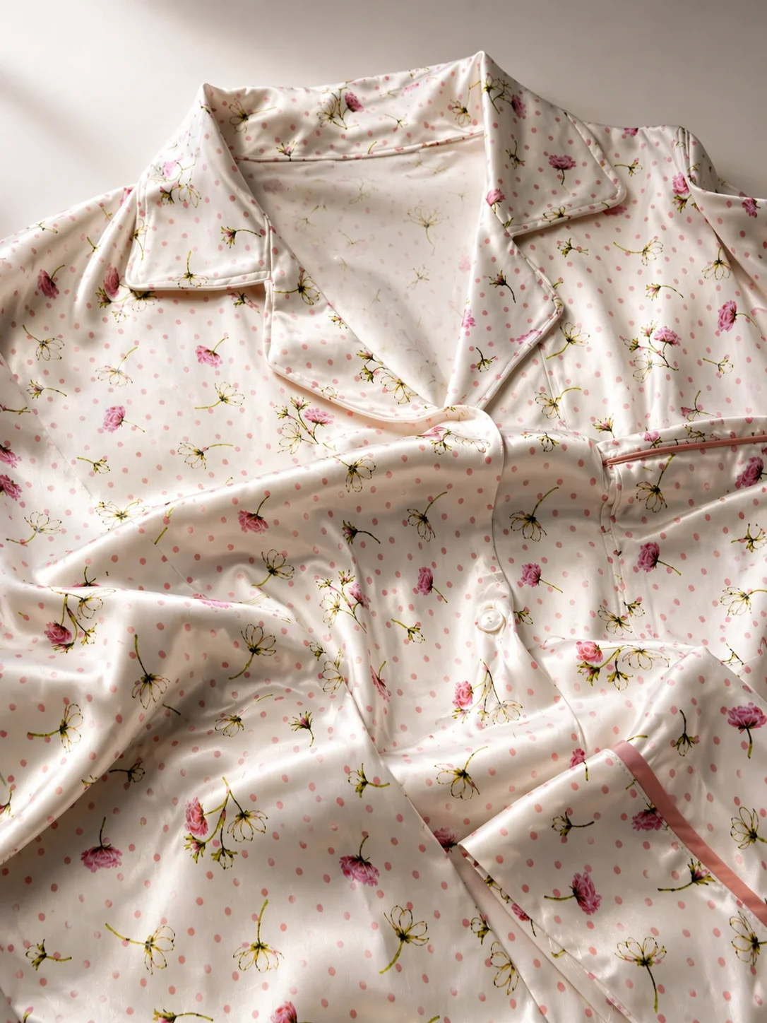 Floral Silky Pajama Set - Image 6