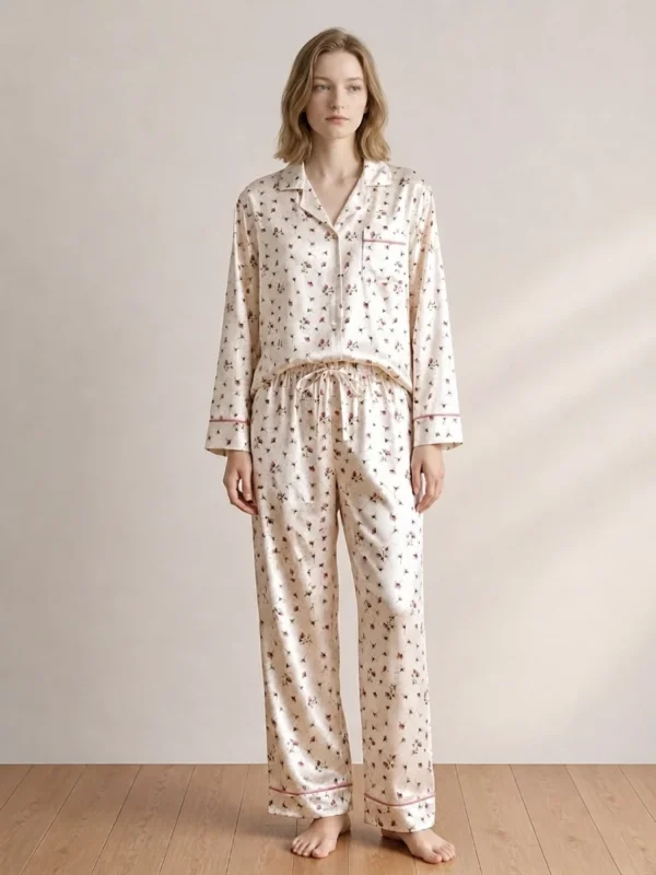 Floral Silky Pajama Set