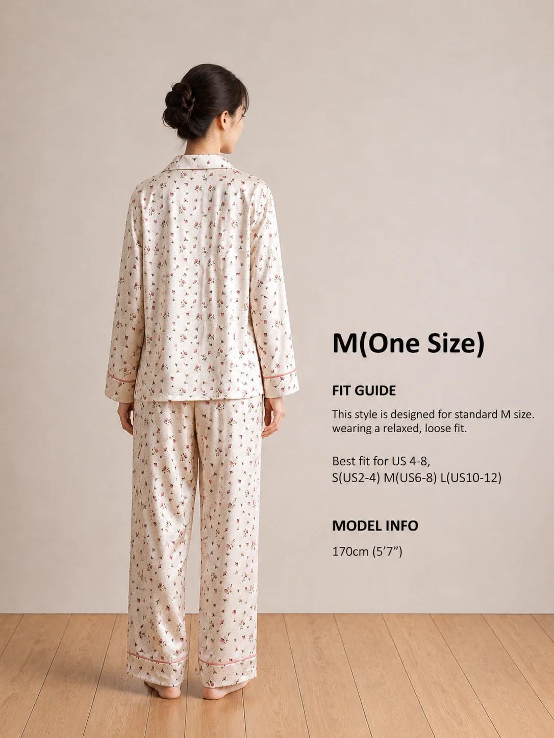 Floral Silky Pajama Set - Image 3