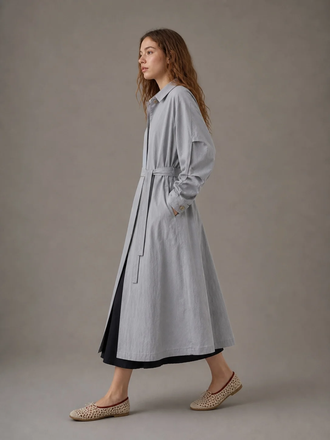 Silk Sheen Lightweight Coat - Image 3