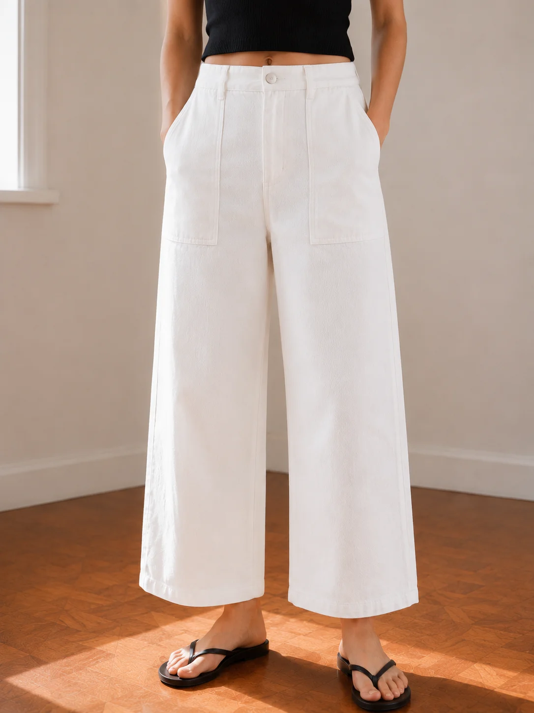 Wide Fit Cotton Pants - Image 4