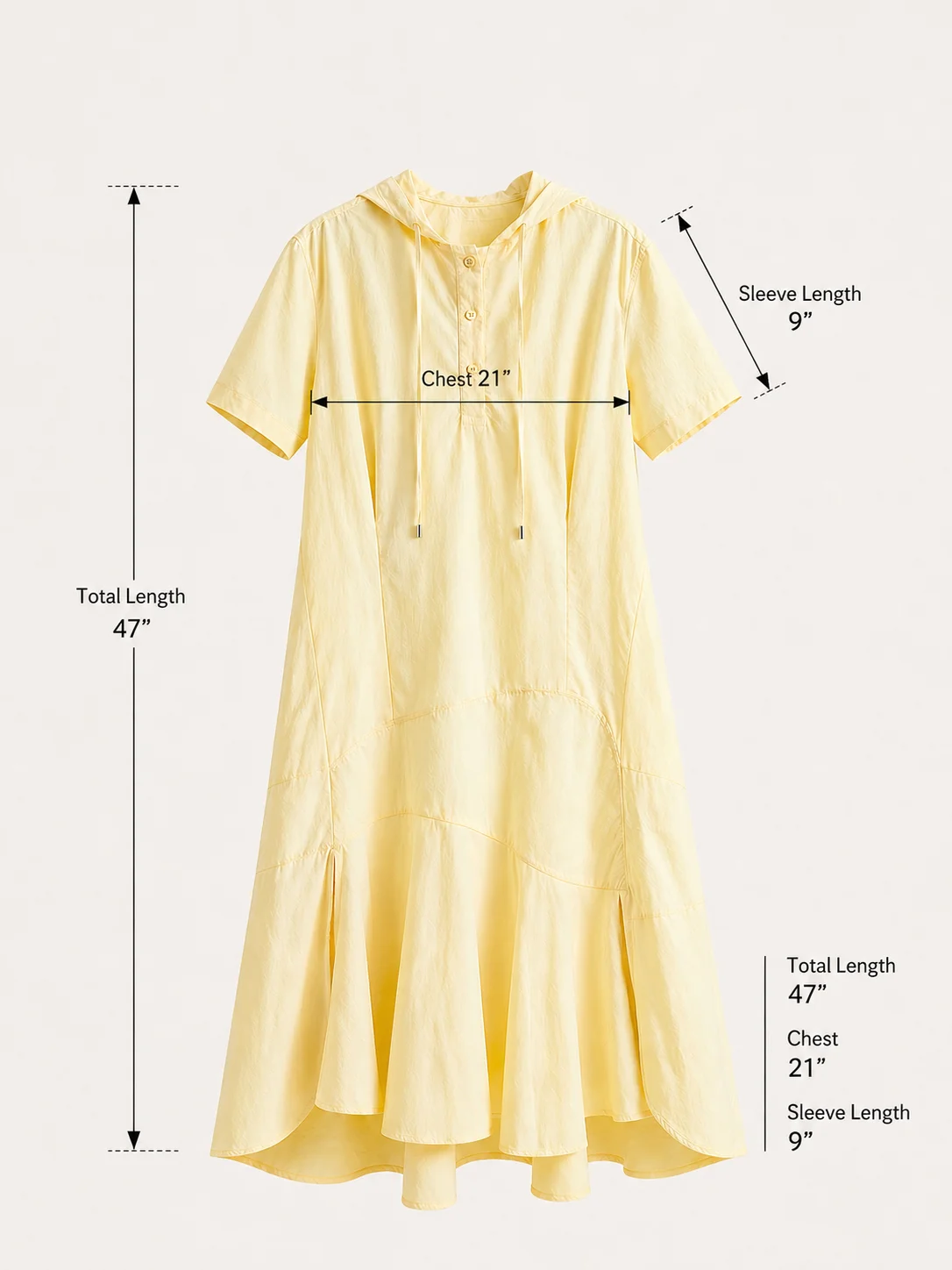 Hooded Short Sleeve Dress - Image 9