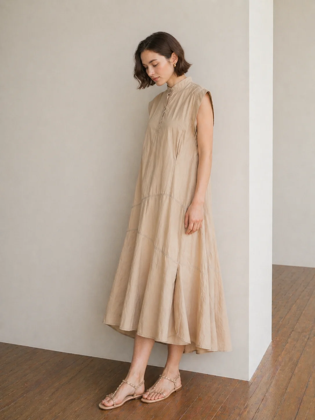 Sleeveless Cotton Dress - Image 3
