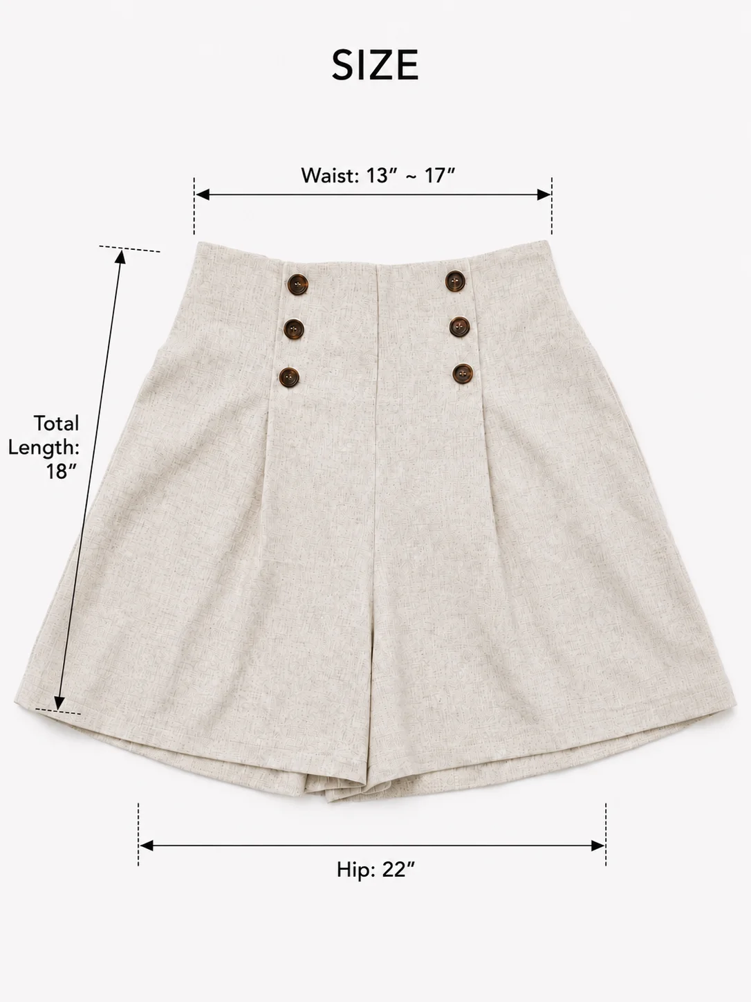 Button Front Linen Shorts - Image 10