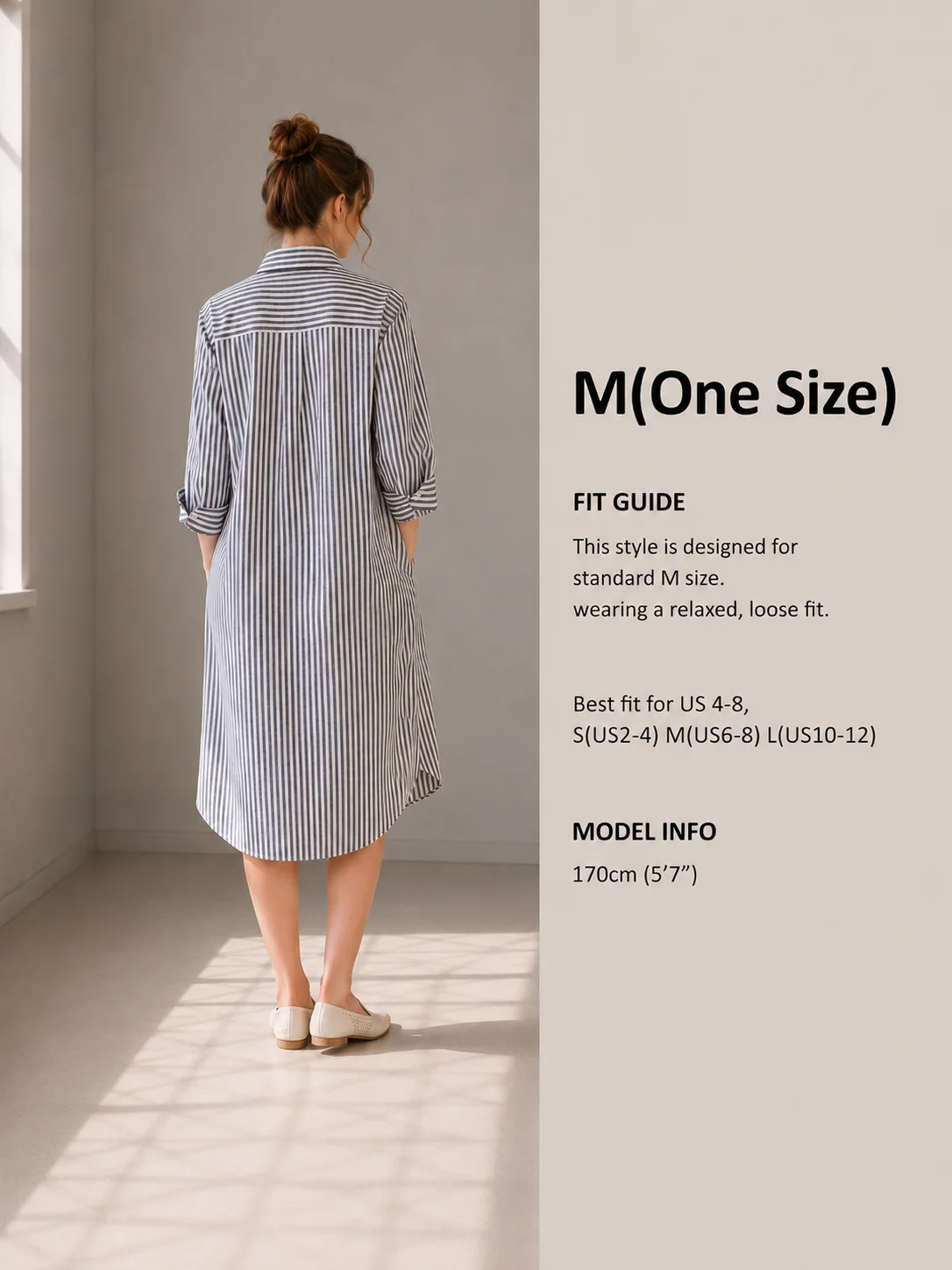 RivaViva Linen-Cotton Mixed Stripe Belted Dress - Image 3