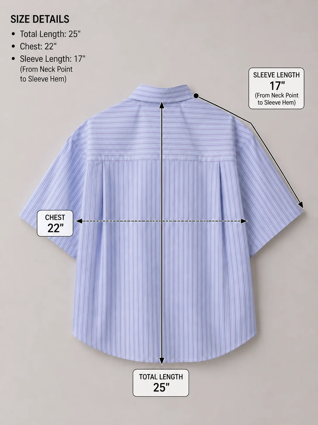 Boxy Short Sleeve Striped Shirt - Image 5