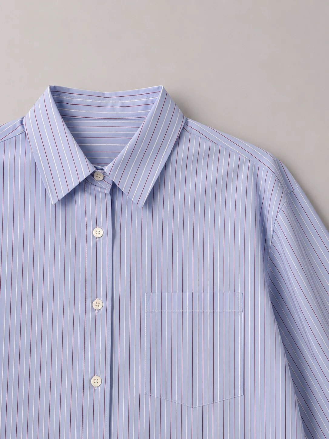 Boxy Short Sleeve Striped Shirt - Image 3