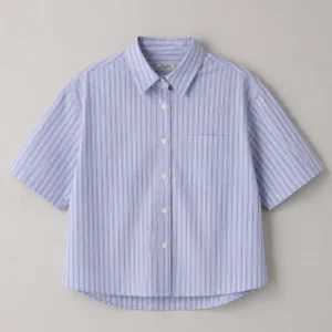 Boxy Short Sleeve Striped Shirt