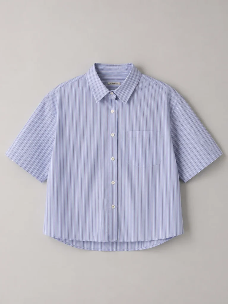 Boxy Short Sleeve Striped Shirt