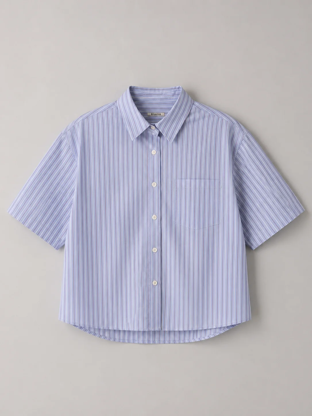 Boxy Short Sleeve Striped Shirt