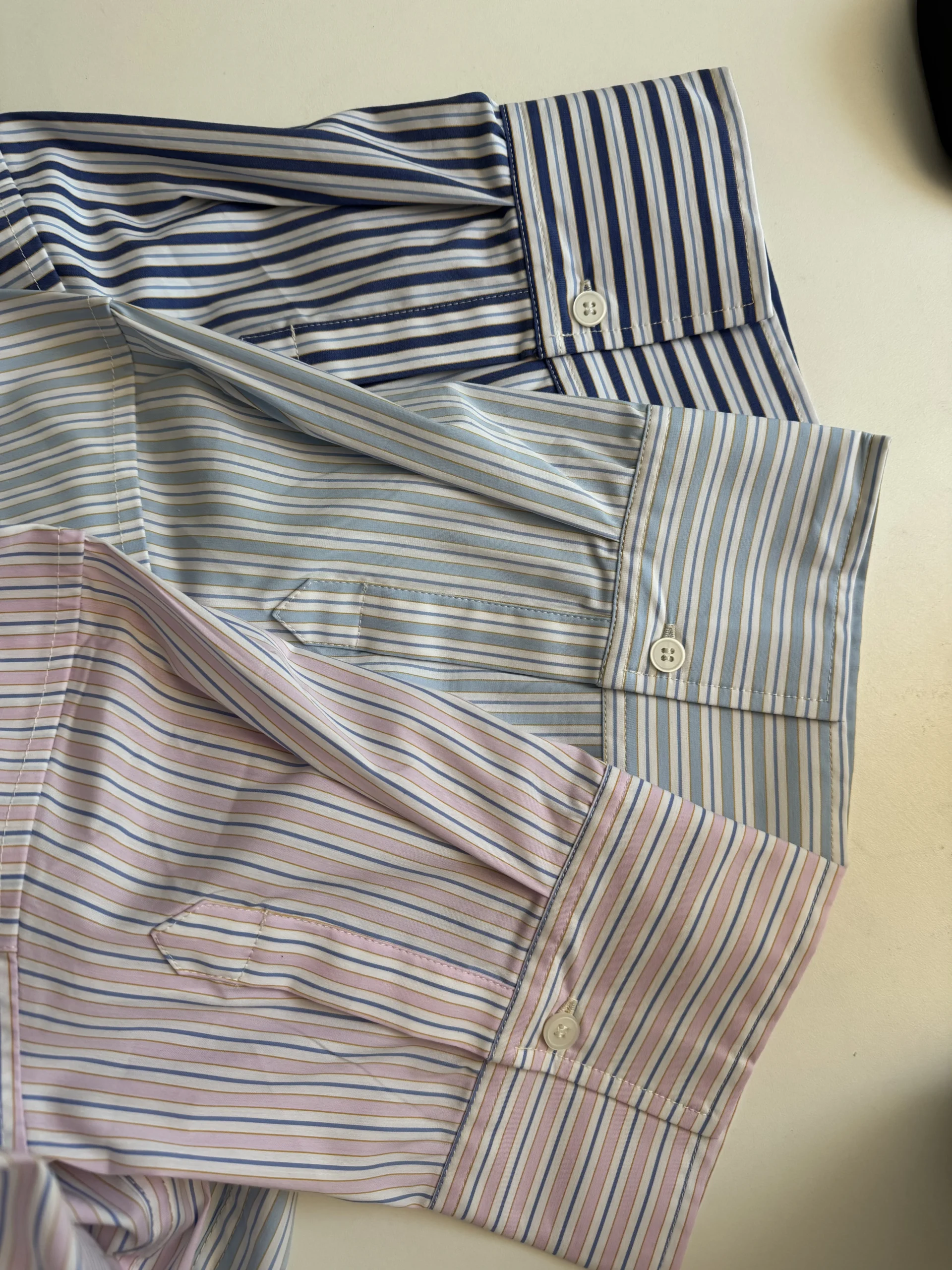 Elegant Cuff Striped Blouse - Image 14