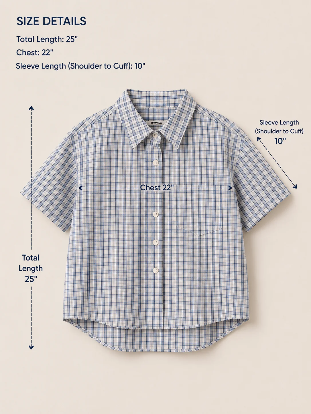 Women's Plaid Cotton Summer Shirt - Image 12