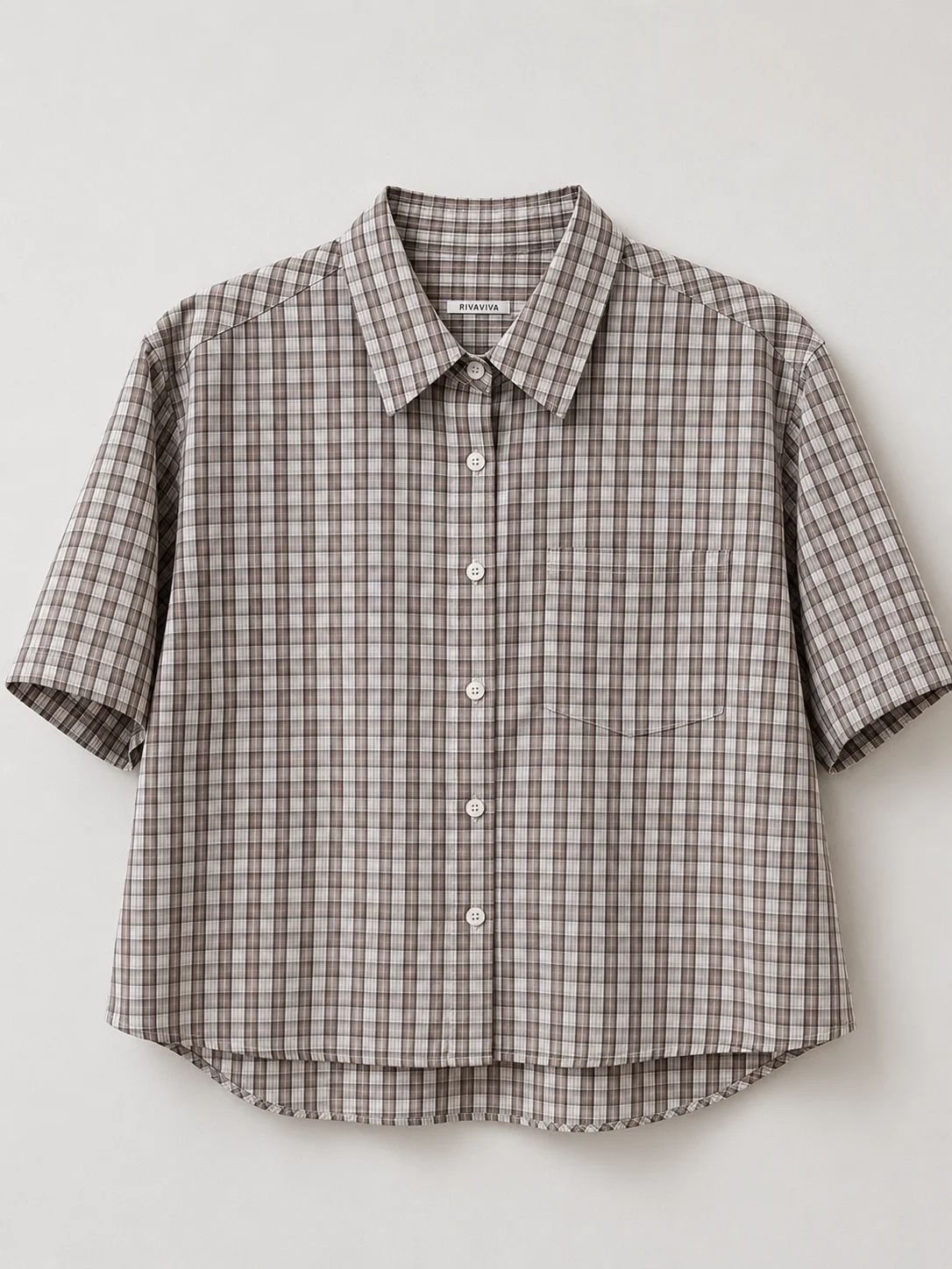 Women's Plaid Cotton Summer Shirt - Image 7