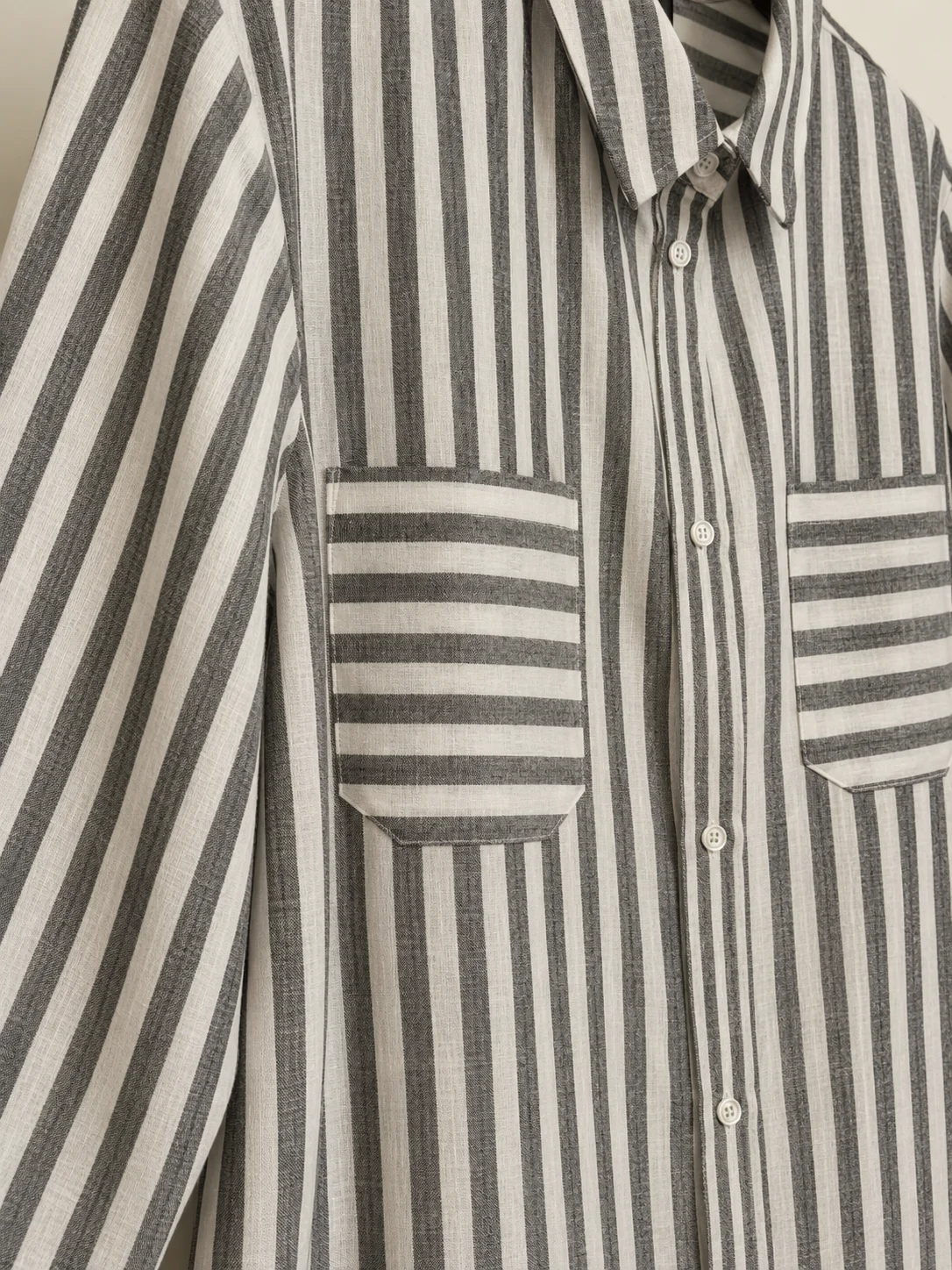 RivaViva Linen-Cotton Mixed Stripe Belted Dress - Image 9