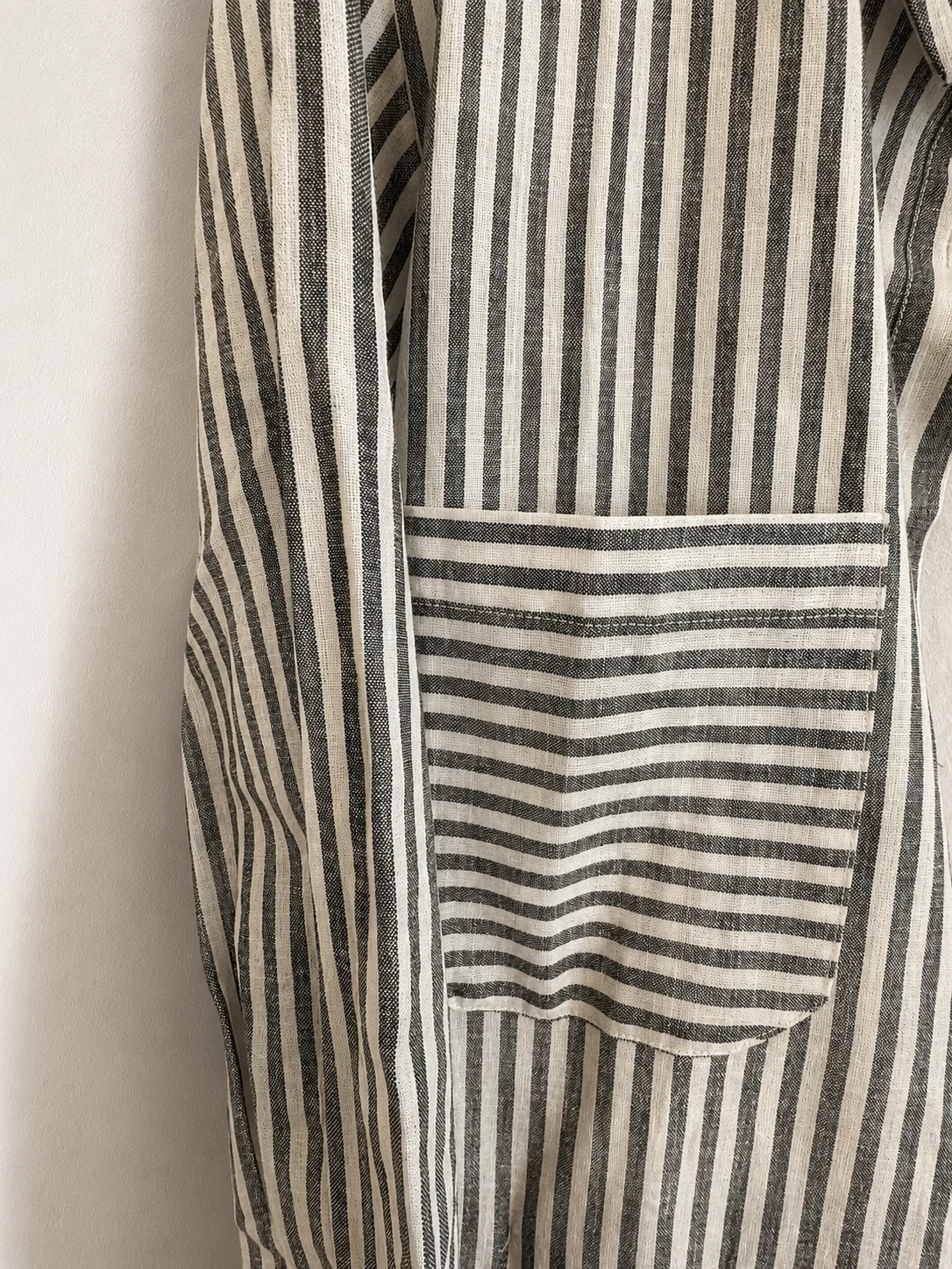 RivaViva Linen-Cotton Mixed Stripe Belted Dress - Image 11