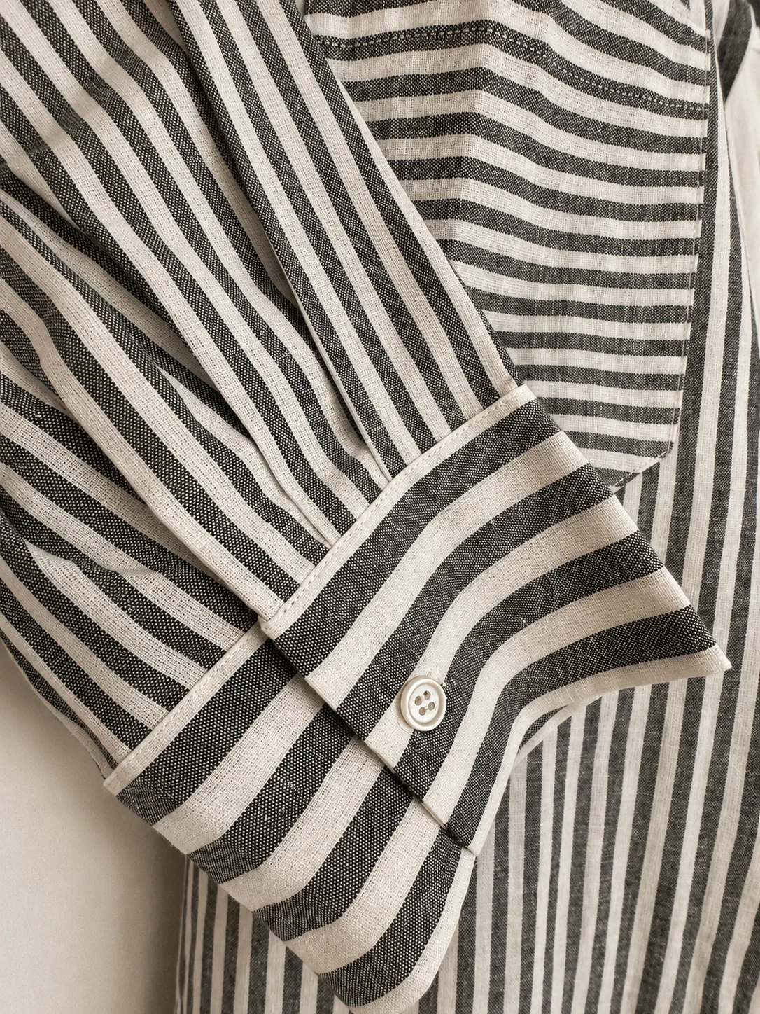 RivaViva Linen-Cotton Mixed Stripe Belted Dress - Image 10