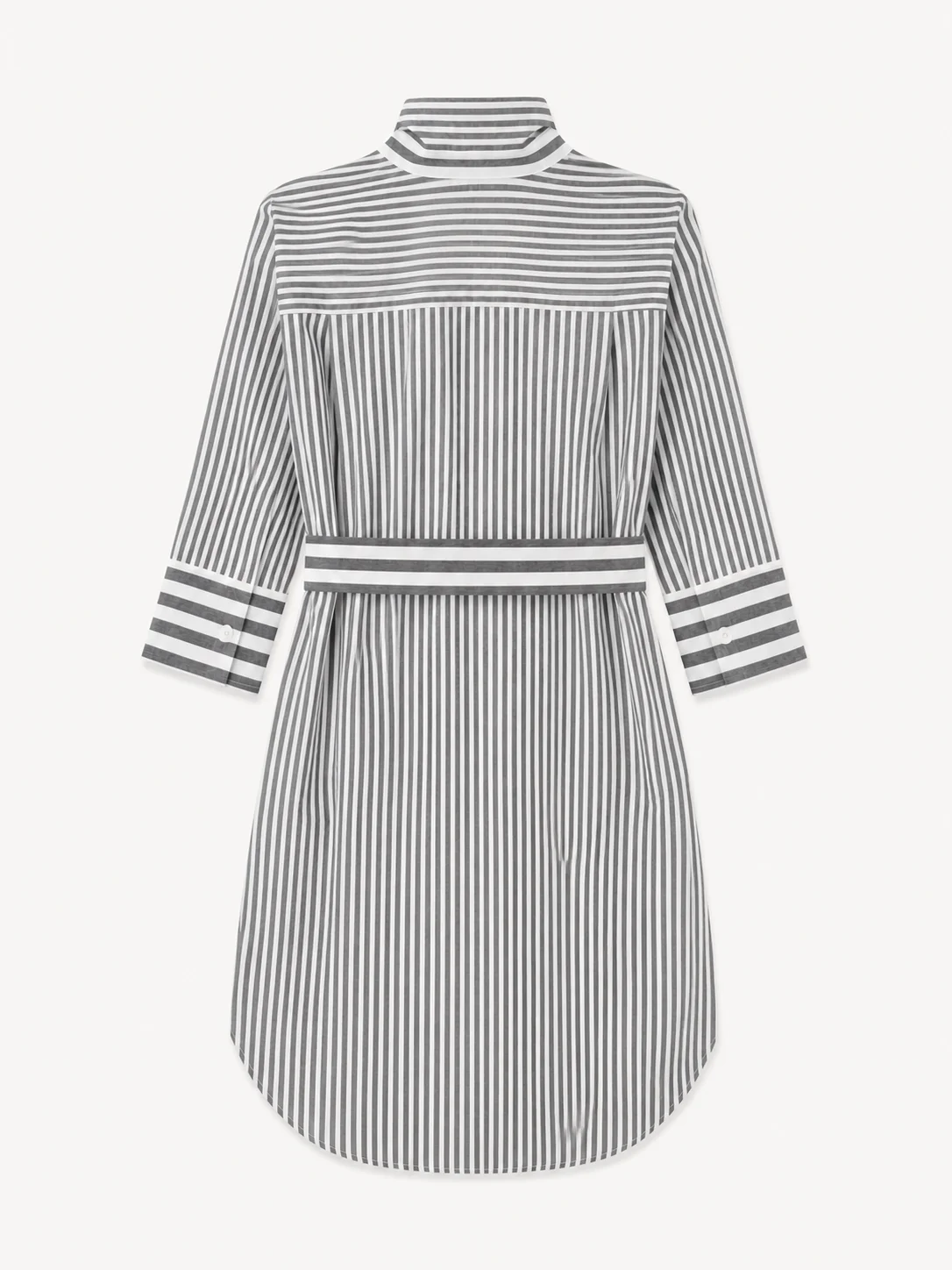 RivaViva Linen-Cotton Mixed Stripe Belted Dress - Image 7