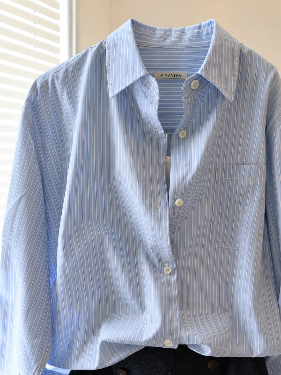 Pastel Stripe Oversized Shirt - Image 11