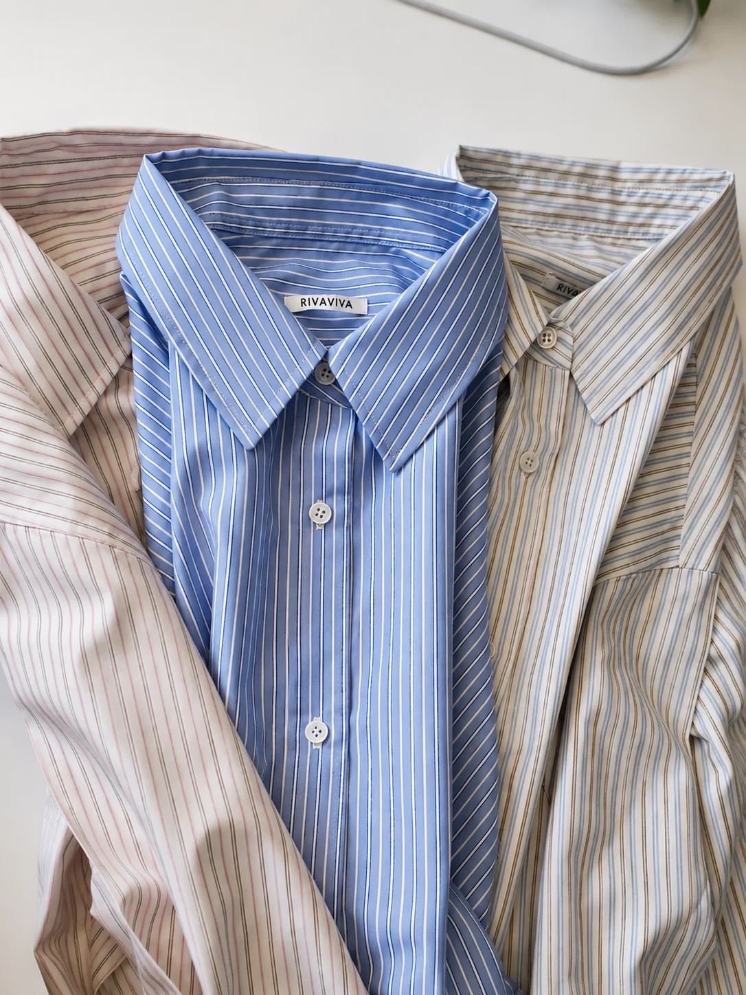 Pastel Stripe Oversized Shirt - Image 9
