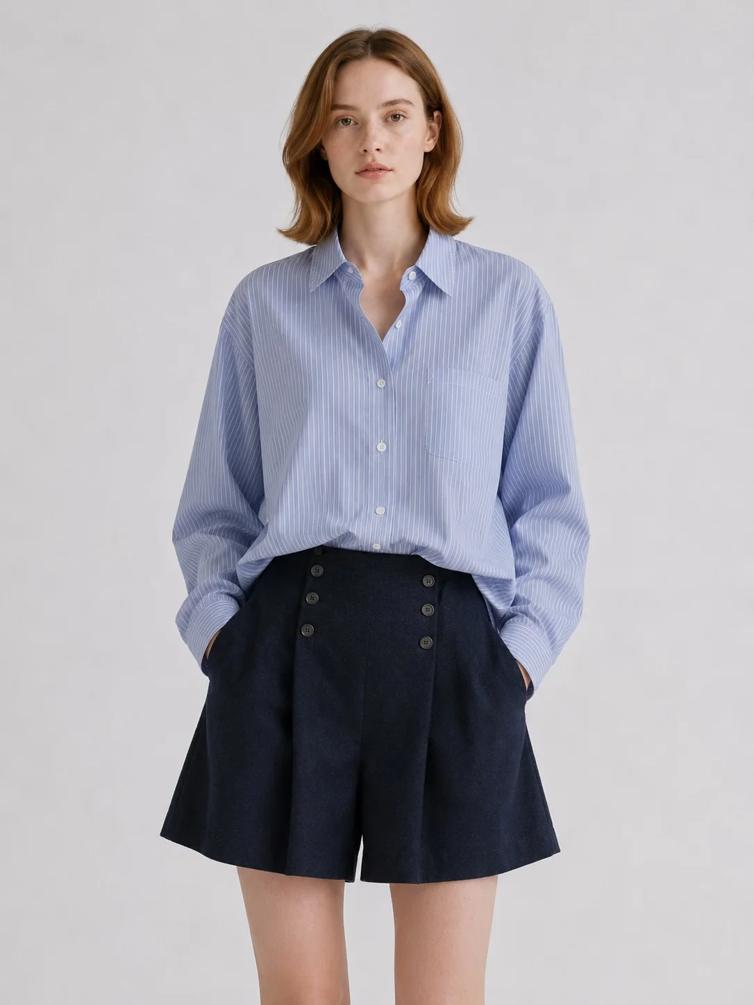 Pastel Stripe Oversized Shirt - Image 3
