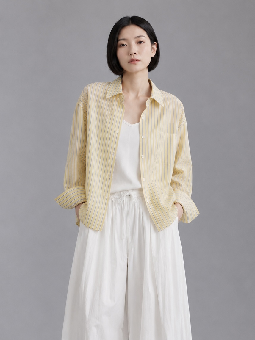 RIVAVIVA Striped Rayon Blouse - Image 3