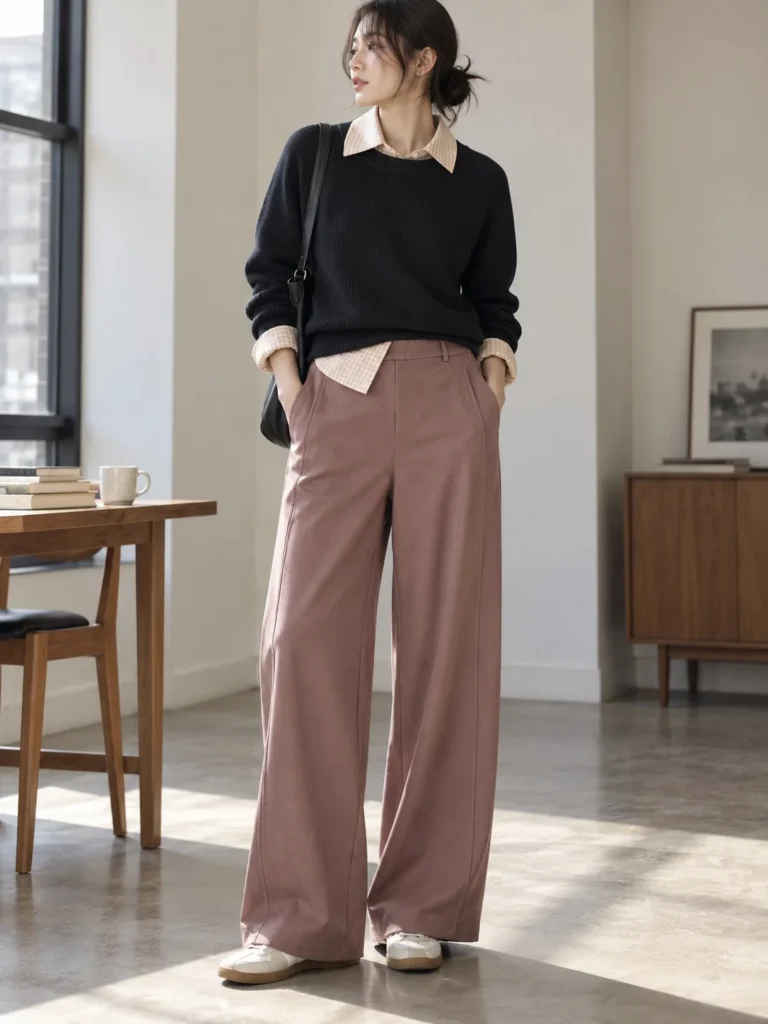 Relaxed Wide Leg Pants